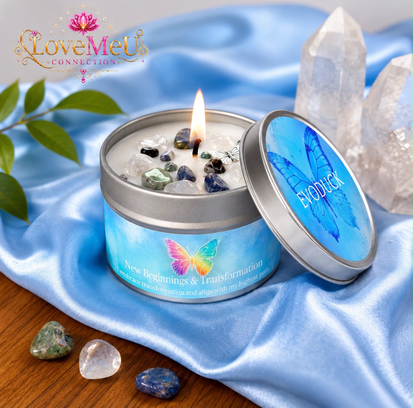 🦋 Vela Novos Começos & Transformação com Cristais