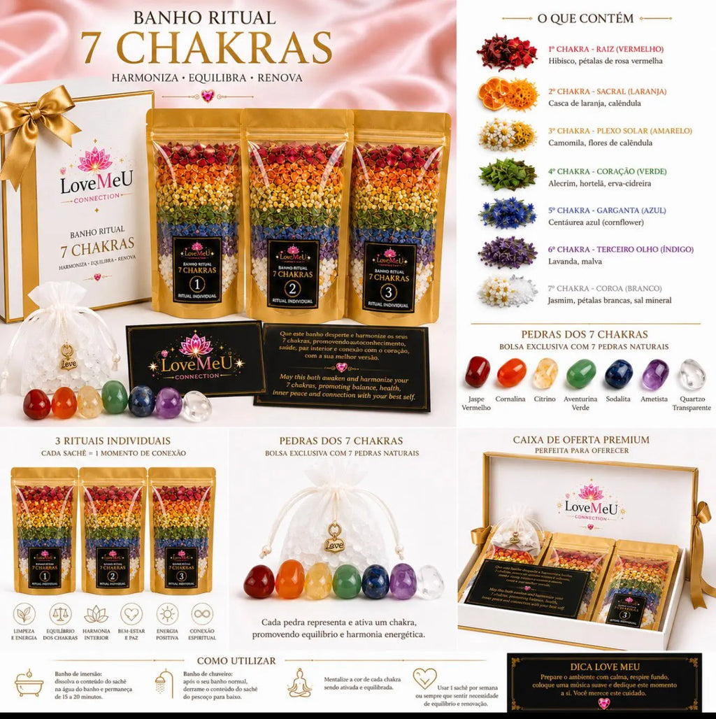 Banho Ritual 7 Chakras - Harmonia, Equilíbrio e Renovação