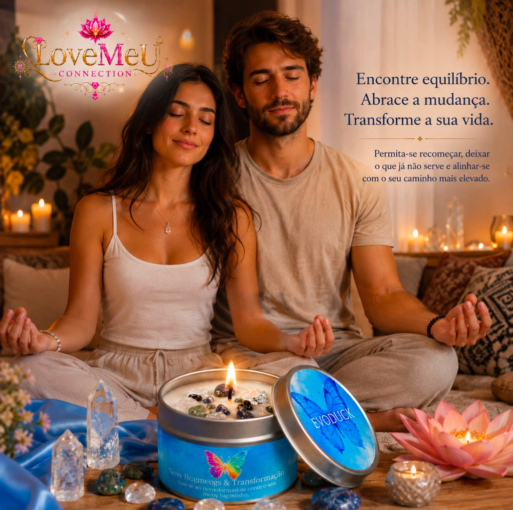 🦋 Vela Novos Começos & Transformação com Cristais