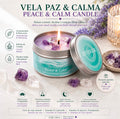 Vela Paz & Calma com Cristais — Lavanda & Camomila