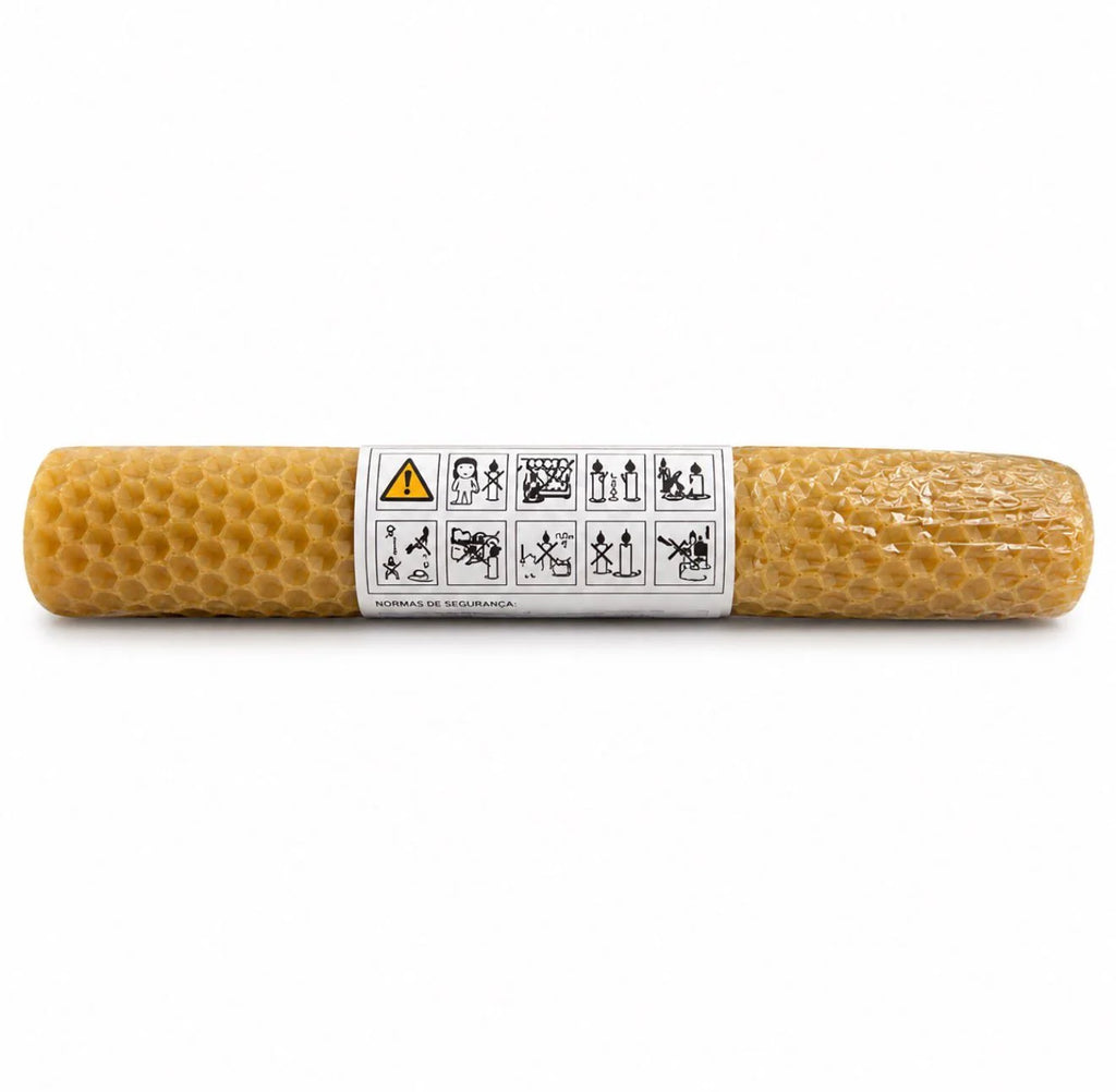 Vela de Cera de Abelha Natural – Favo de Mel
