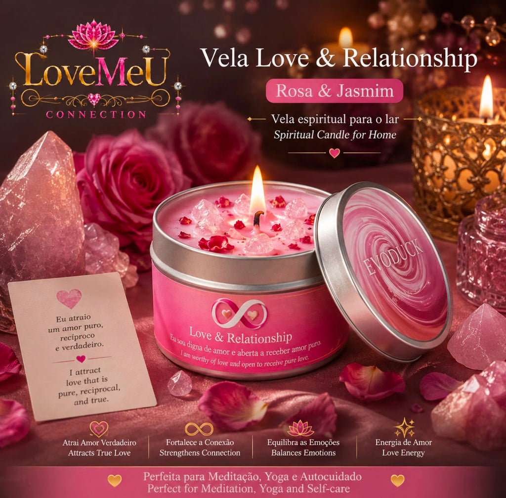 Vela Espiritual Love & Relationship — Rosa & Jasmim