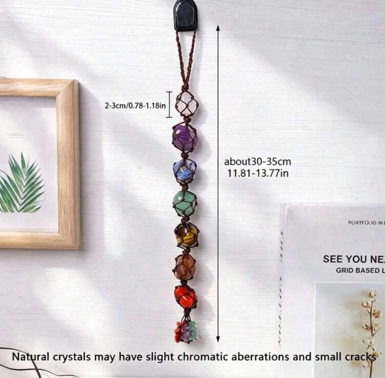 Pingente de Pedras Naturais dos 7 Chakras
