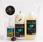 Kit Espiritual Desmancha Todo o Mal embalado em saco transparente com etiqueta LoveMeU