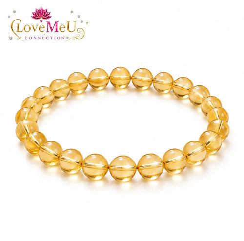 Pulseira de citrino natural isolada em fundo branco