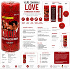 Infográfico em português do Velão com Ervas Amor - Estabilidade no Amor